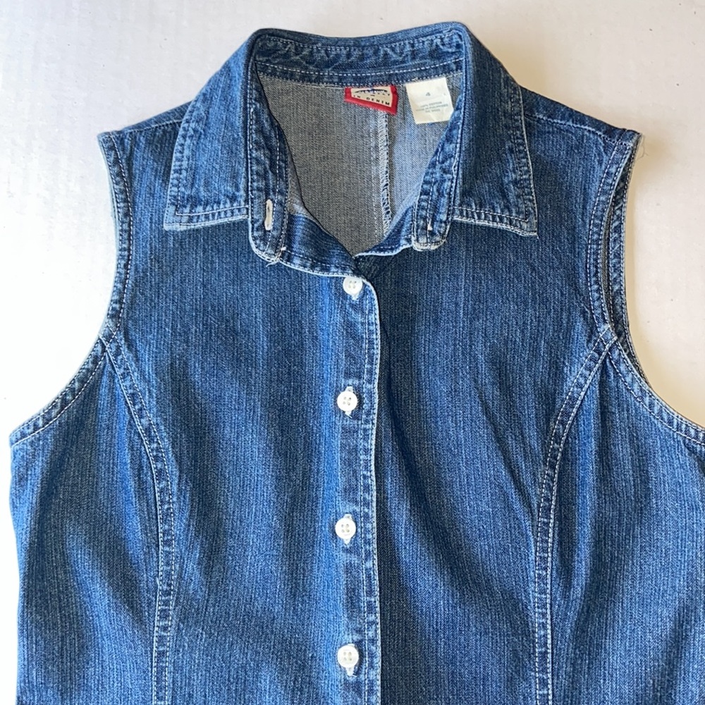 Vintage Sleeveless Jeans Dress - Picture 4 of 15